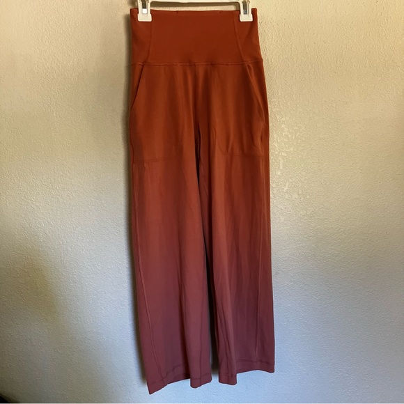 Lululemon Align Wide Leg Crop Dark Terracotta Pants Size 2 - Picture 2 of 10